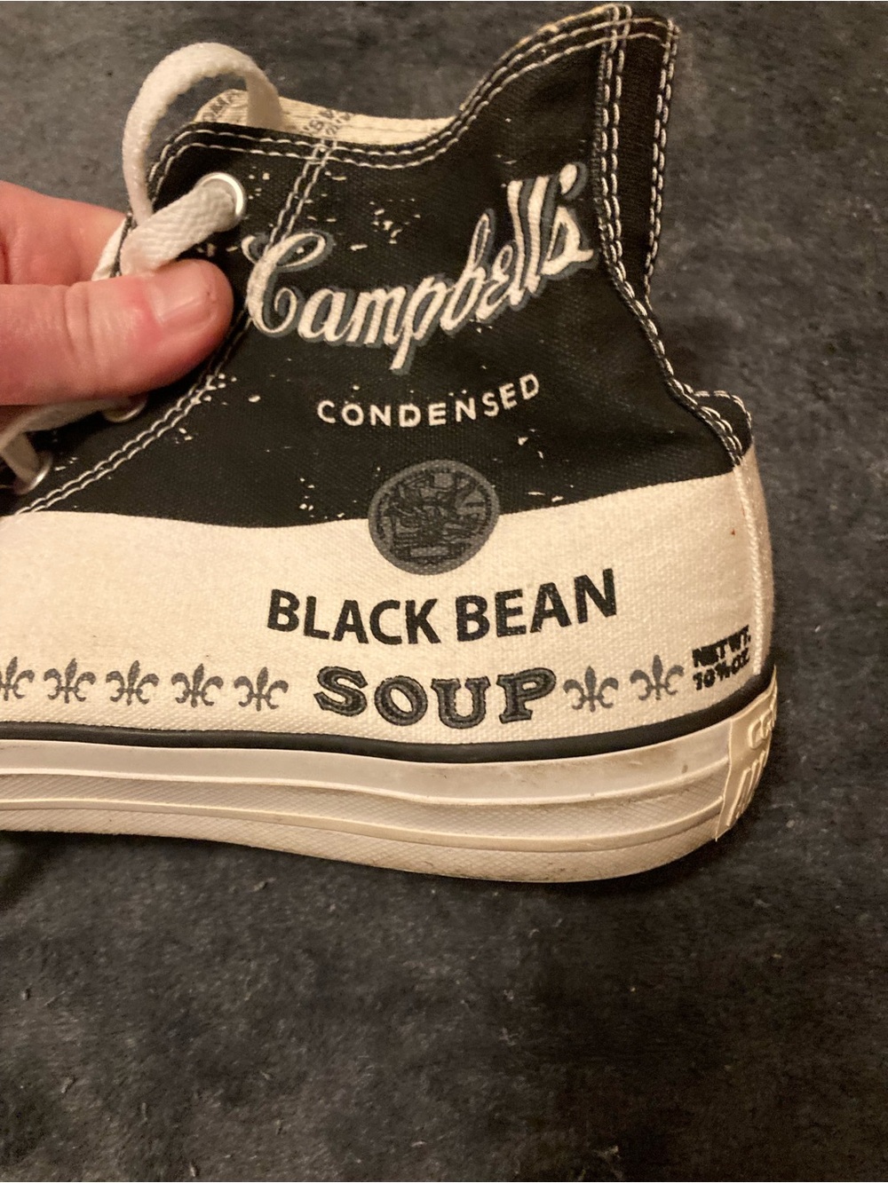Campbell's Black Bean Soup High Top Sneaker Andy Warhol Collaboration 
Size 11